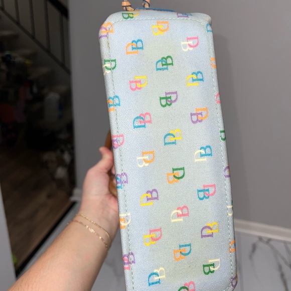 Dooney & Bourke Rainbow Monogram Tassel Tote - Picture 3 of 7